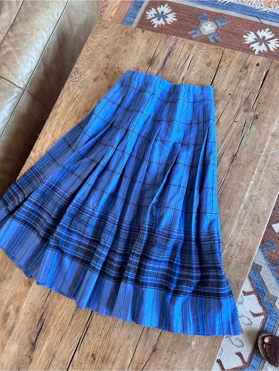Pendleton Dresses & Skirts - Pendleton VTG Blue and Black Plaid Pleated Midi Skirt vintage gem!